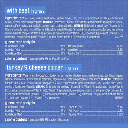 free from artificial colors and artificial preservatives across all four recipes