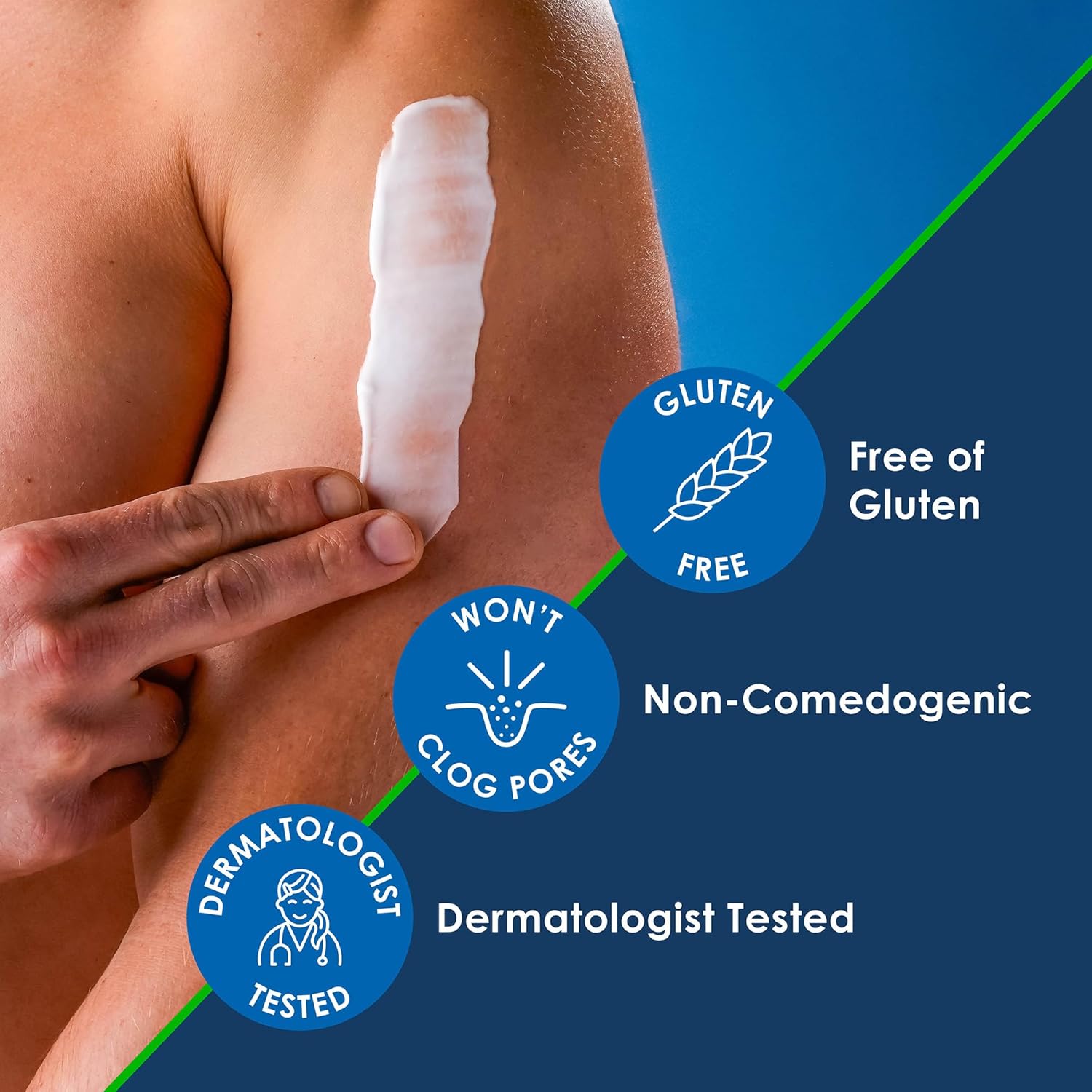 free-from formulation: no fragrance, dyes, parabens, lanolin, botanical extracts, essential oils, or gluten