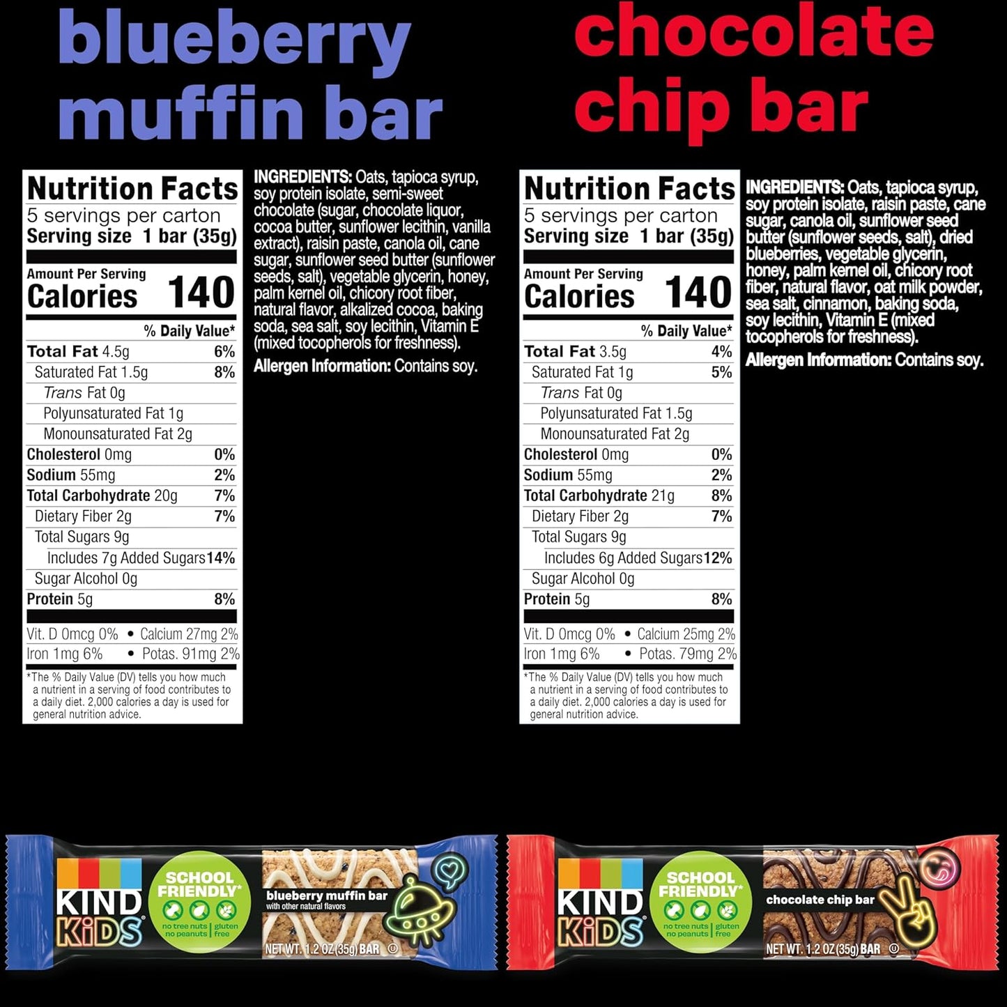 free from peanuts and tree nuts; certified gluten free