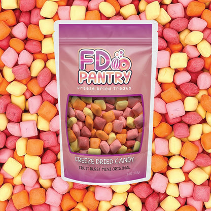Freeze Dried Fruit Bursts Candy – Non-Sticky Hard Crunchy Treat for Birthday Party Favor Bags and Classroom Celebrations, 5oz Variety