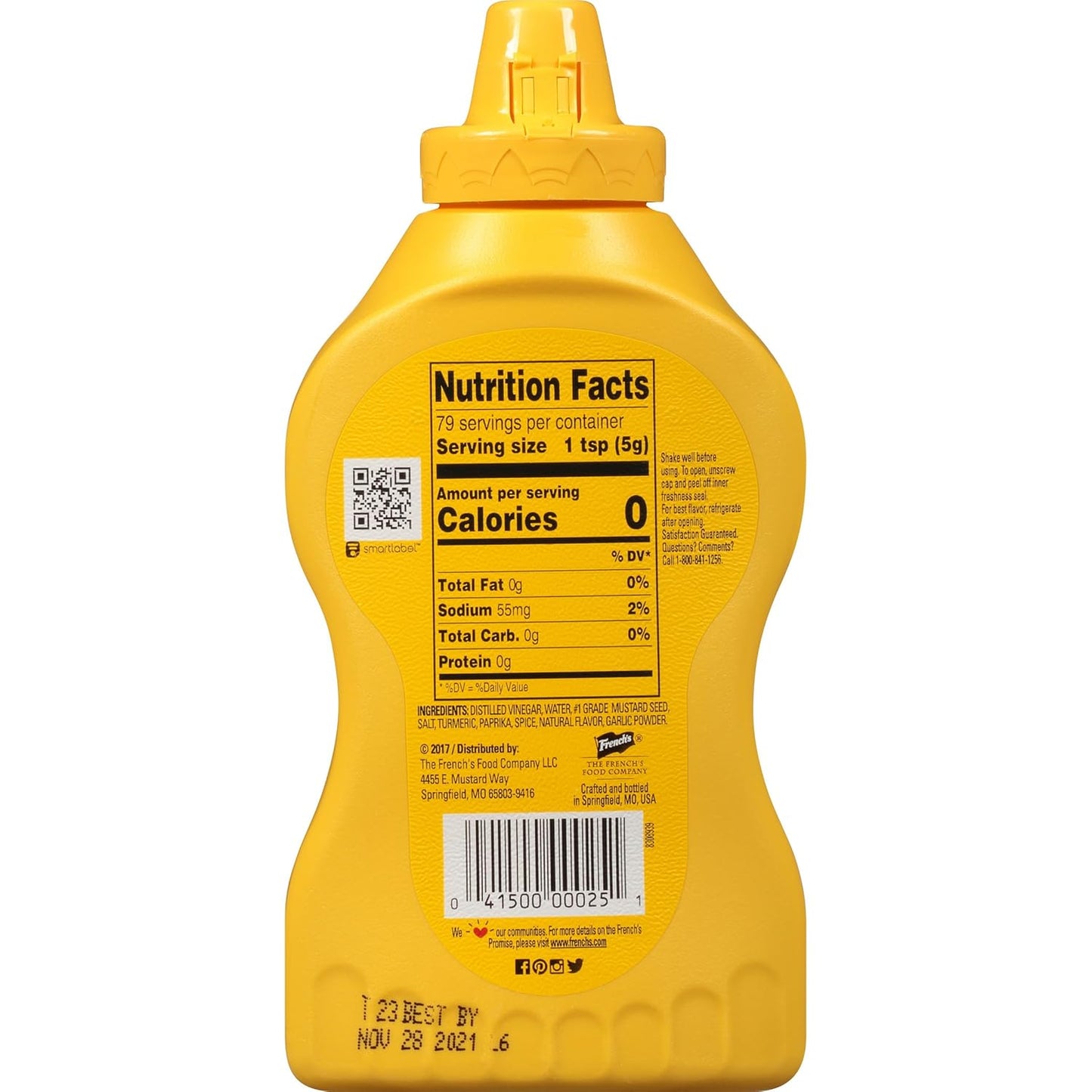 French's Easy-Squeeze Yellow Mustard – Toddler-Safe & Parent-Approved Condiment for Hot Dogs & Pretzels, 14 oz