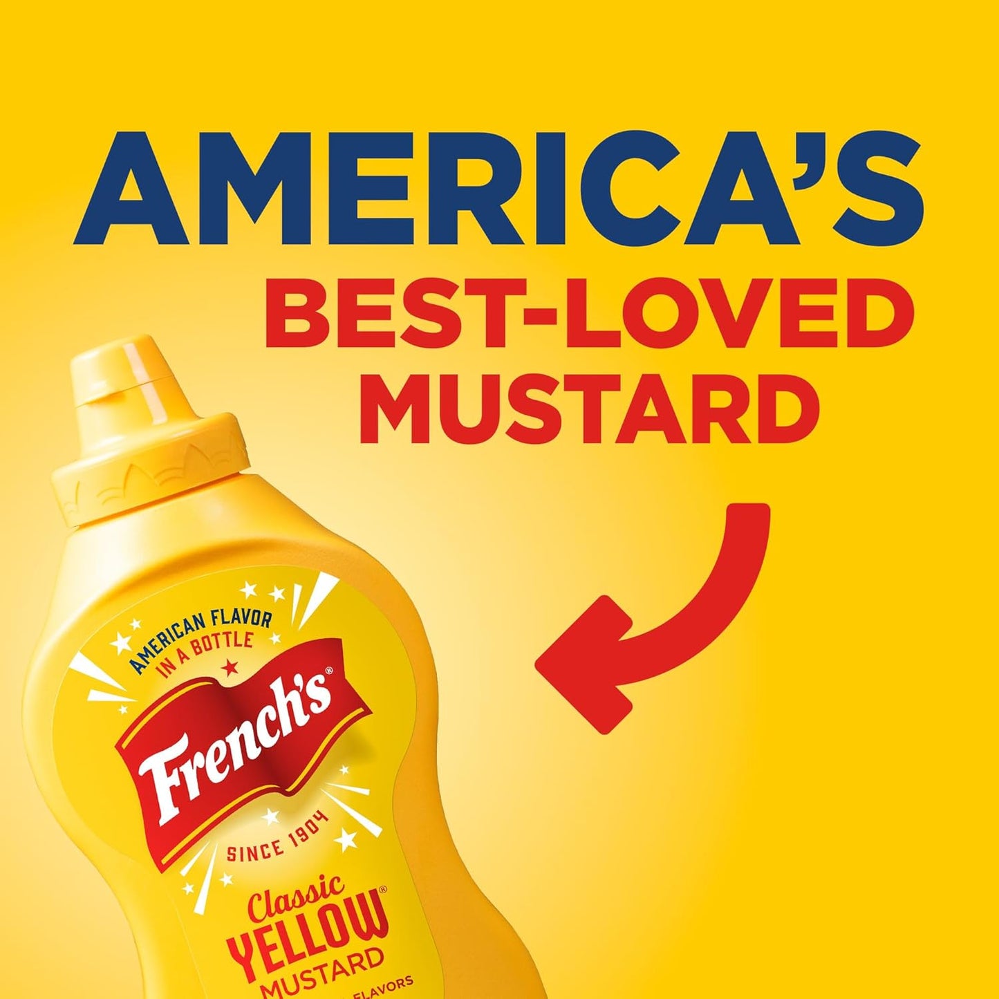 French's Easy-Squeeze Yellow Mustard – Toddler-Safe & Parent-Approved Condiment for Hot Dogs & Pretzels, 14 oz