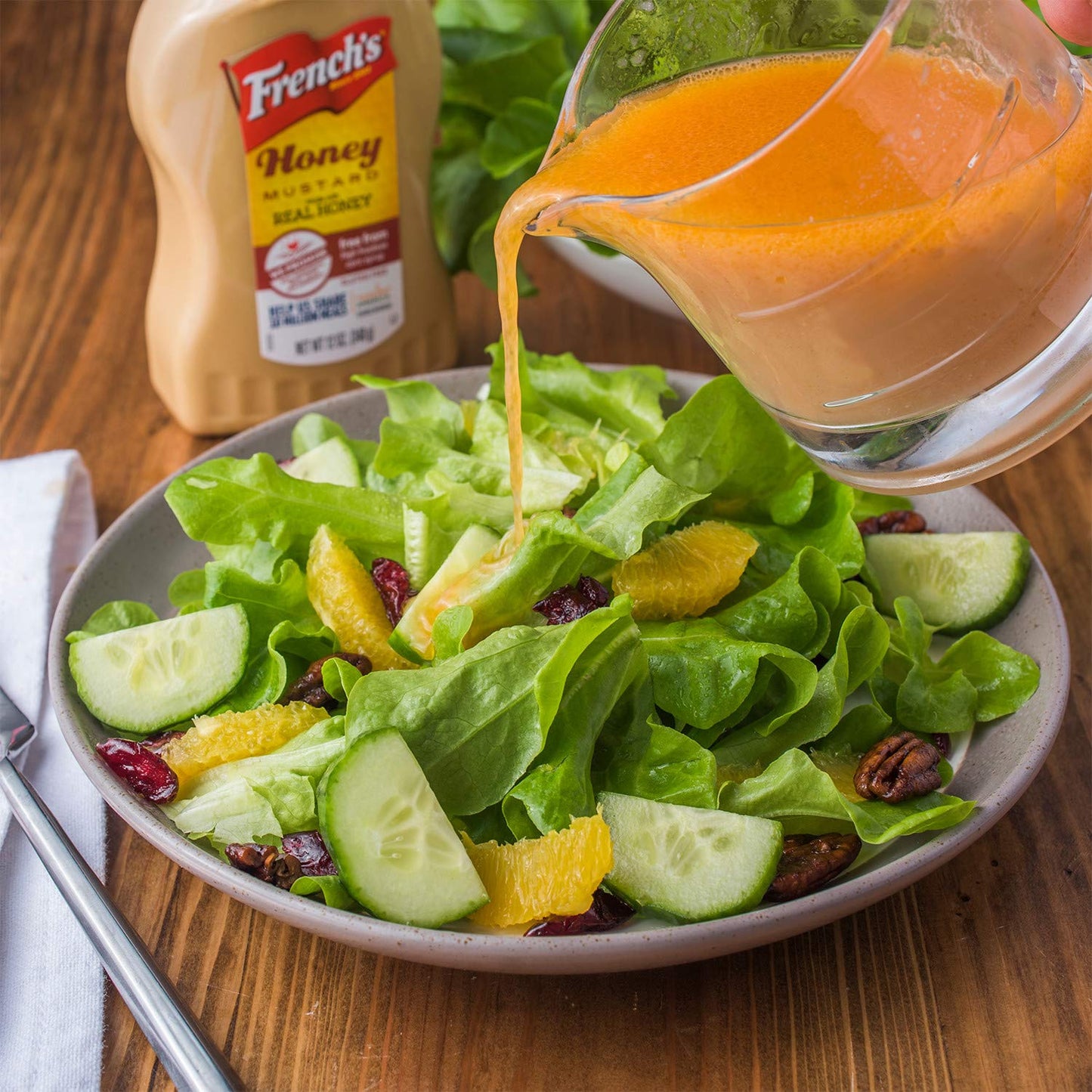 French's Honey Mustard, 12 oz – Kid-Friendly Lunchbox Condiment for Sandwiches, Wraps, and Snack Packs