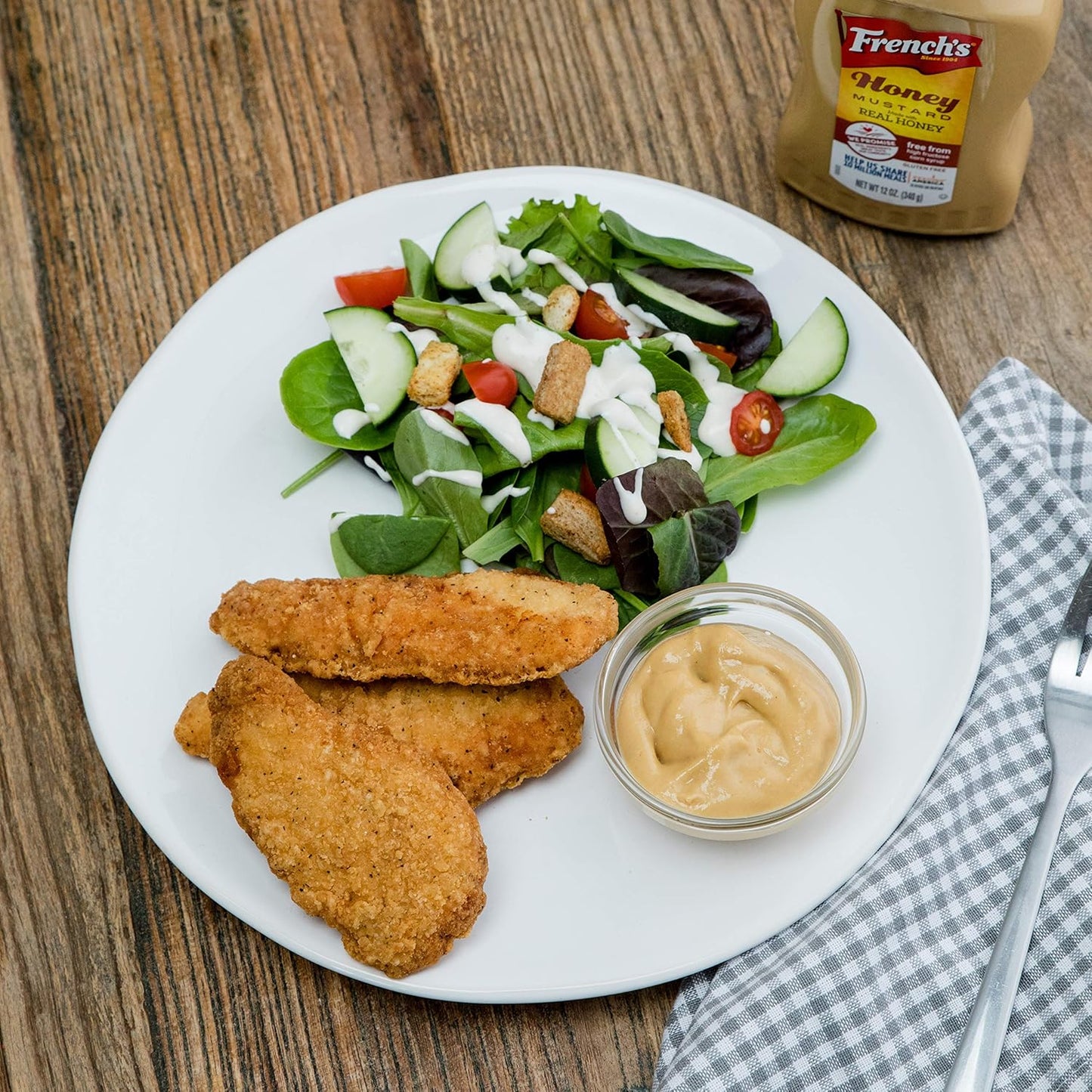 French's Honey Mustard, 12 oz – Kid-Friendly Lunchbox Condiment for Sandwiches, Wraps, and Snack Packs