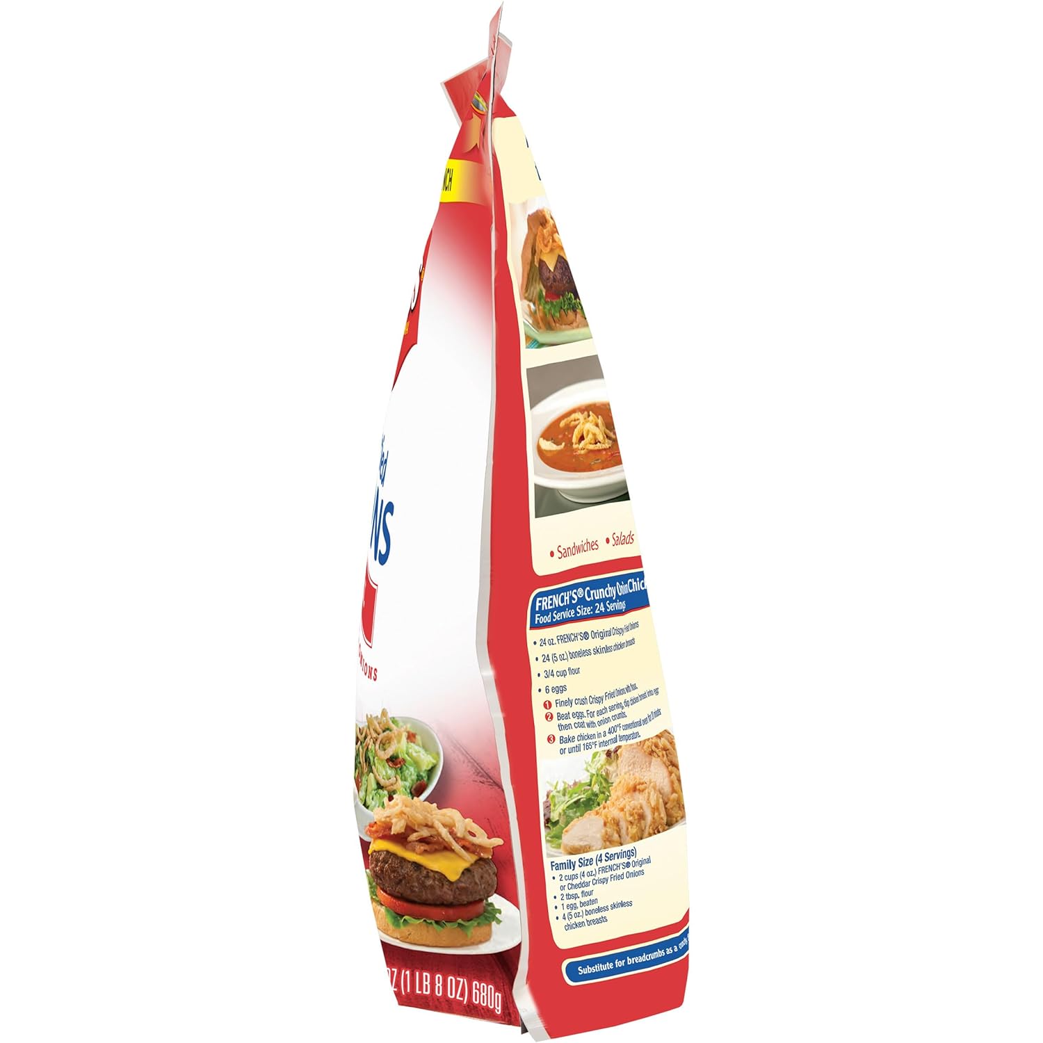 French's Original Crispy Fried Onions 24 oz – Clean-Label Topping for Better-for-You Home Cooking