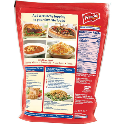 French's Original Crispy Fried Onions 24 oz – Clean-Label Topping for Better-for-You Home Cooking