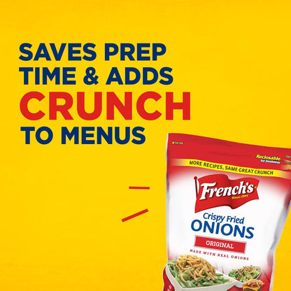 French's Original Crispy Fried Onions 24 oz – Clean-Label Topping for Better-for-You Home Cooking