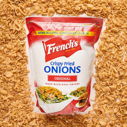 French's Original Crispy Fried Onions 24 oz – Clean-Label Topping for Better-for-You Home Cooking