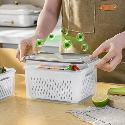FreshFlow Storage Set – Streamlined Produce Storage for the Minimalist Kitchen, BPA-Free
