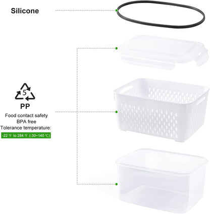 FreshFlow Storage Set – Streamlined Produce Storage for the Minimalist Kitchen, BPA-Free