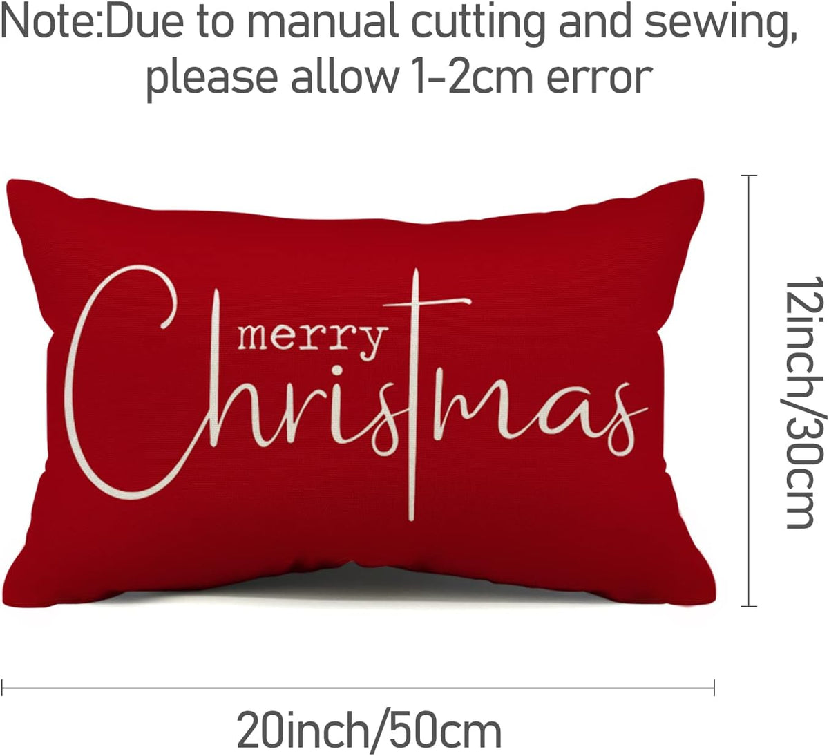 JYSK Christmas Pillow Covers for Family Living Rooms and Playrooms, Washable Cotton-Linen Sofa Covers in Playful Holiday Colors