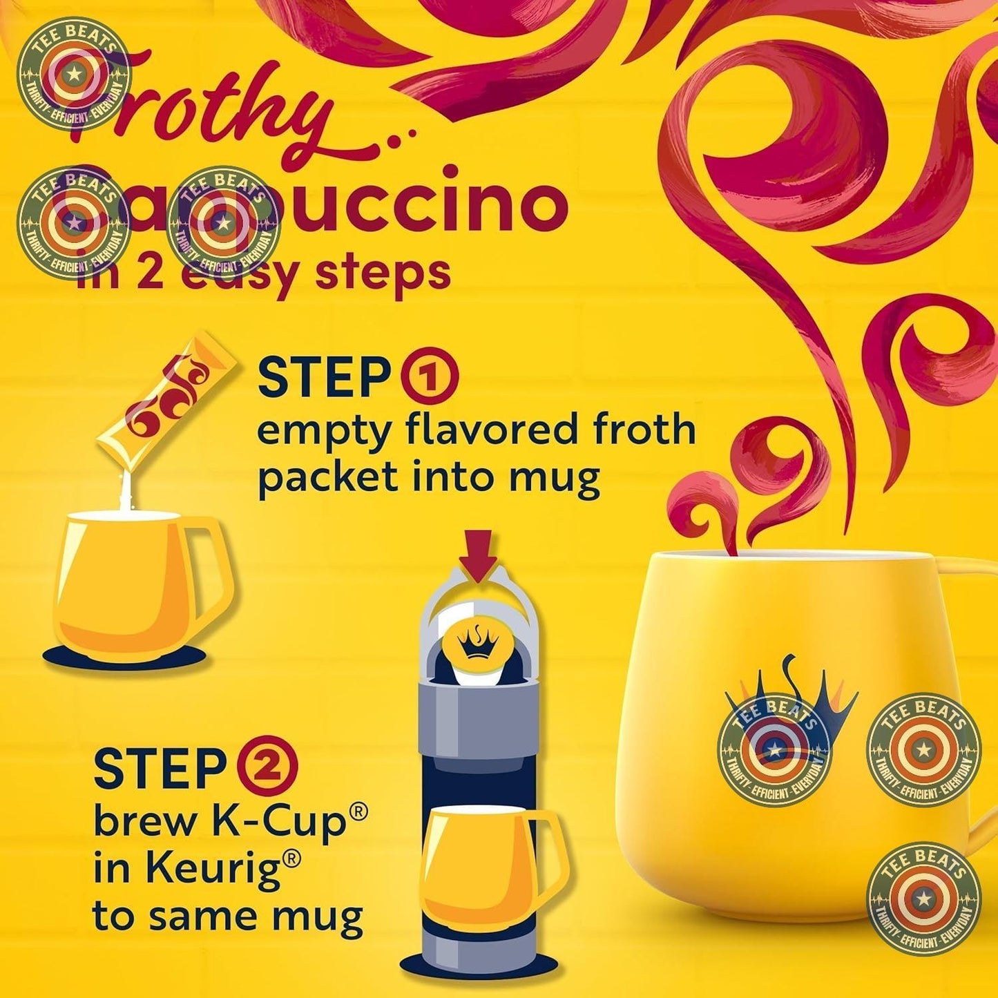 froth packets made from real milk for a smooth, creamy foam layer