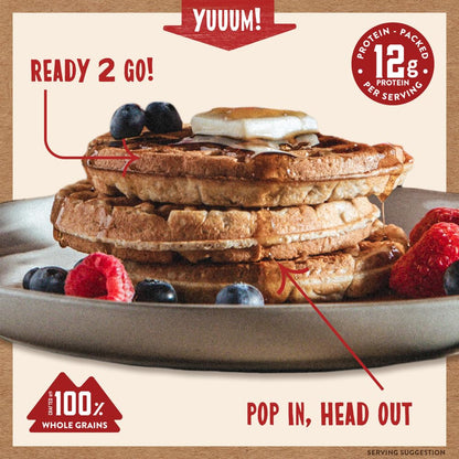 frozen waffle format packaged in a 13.4-ounce box