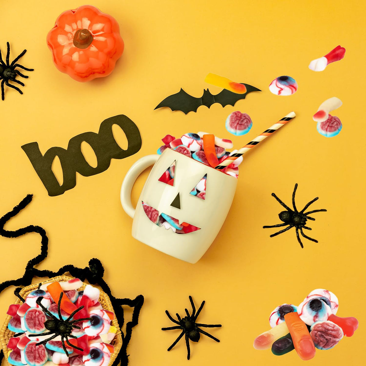 Fruidles Halloween Missing Body Parts Gummies – Spooky Candy Bowl Treats for Kids Birthday Party Tables and Goody Bags