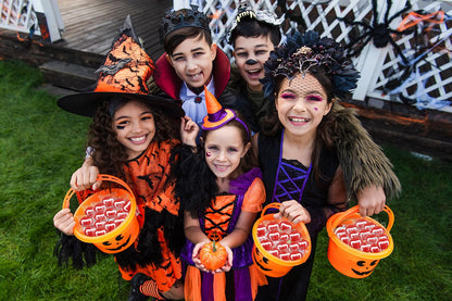 Fruidles Halloween Vampires Fangs Tattoo Lollipops – Individually Wrapped Goody Bag Filler for Kids Classroom Parties