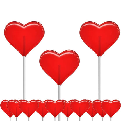 Fruidles Red Heart Suckers – Sanitary Sealed Lollipops for Worry-Free School Parties and Group Treats