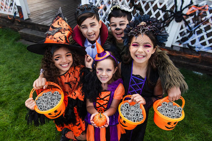 Fruidles Skull & Ghost Lollipops – Safe Trick-or-Treat Candy for Kids' Goody Bags, Individually Wrapped