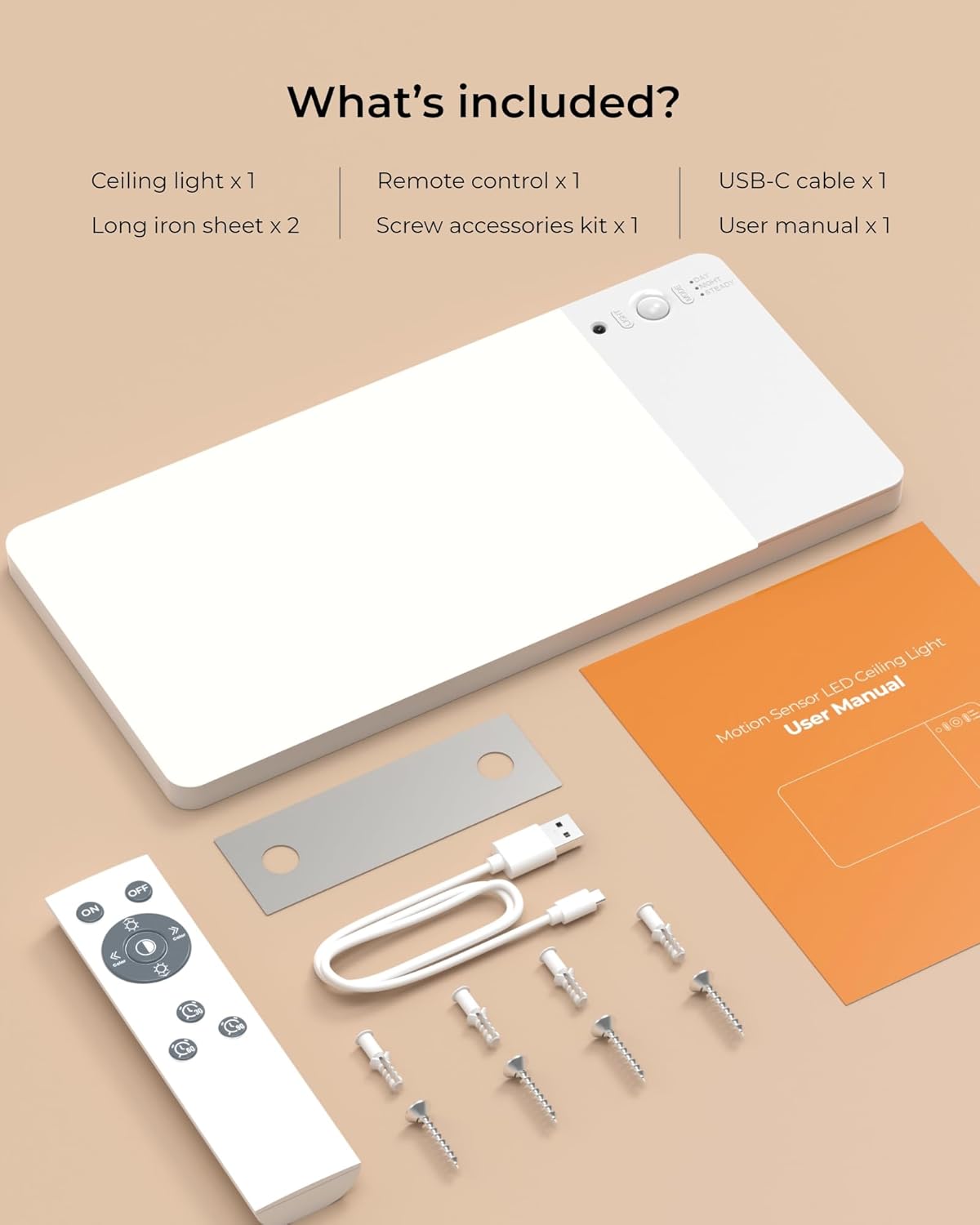 FULEN Battery Ceiling Light — Cool-Running LED Replacement for Candles in Bedrooms and Bathrooms