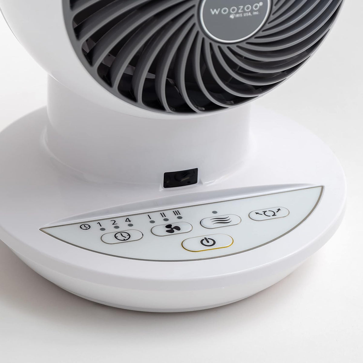 full-function infrared remote controlling power, speed, mode, oscillation, and timer