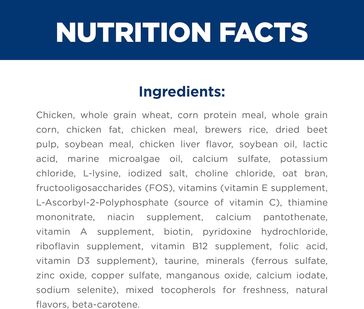 full line includes chicken bags in 4, 7, and 16 pounds and salmon with brown rice bags in 3.5, 6.5, and 15 pounds