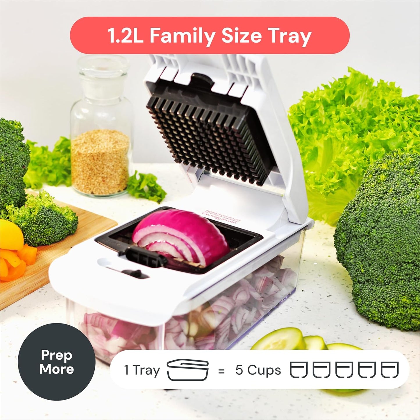 Fullstar The Original Pro Chopper – Fruit, Egg, and Cheese Slicer for Balanced Meal Planning, Dishwasher-Safe Chopper