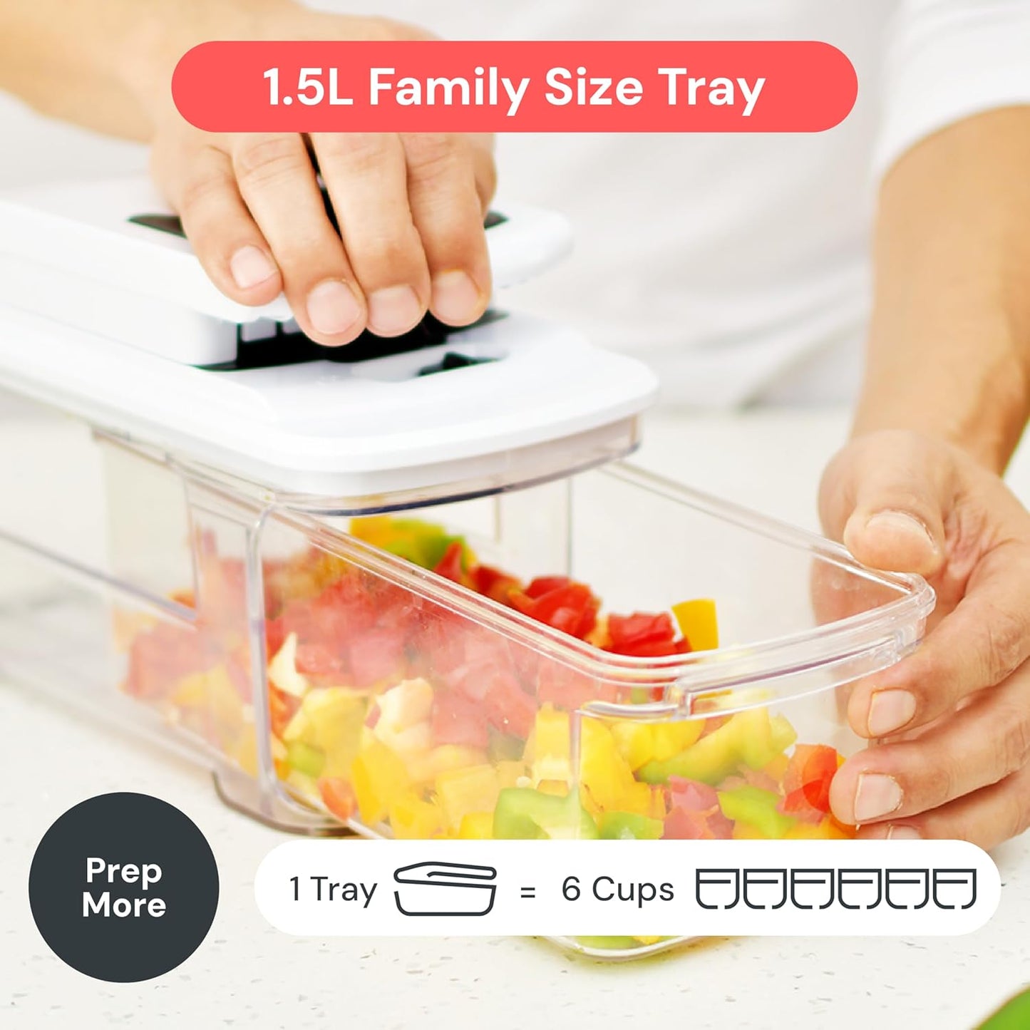 Fullstar XL Vegetable Dicer – Daily Salad & Slaw Prep Made Simple, Healthy Kitchen Gadget with Catch Tray
