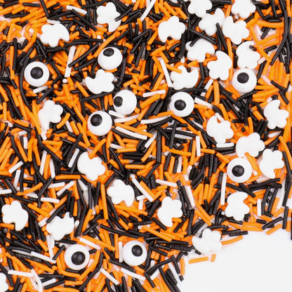 Fun Sprinkles & Candy Eyes Mix for Kids Birthday Cakes, Pink Pastel Party Cupcake Toppings
