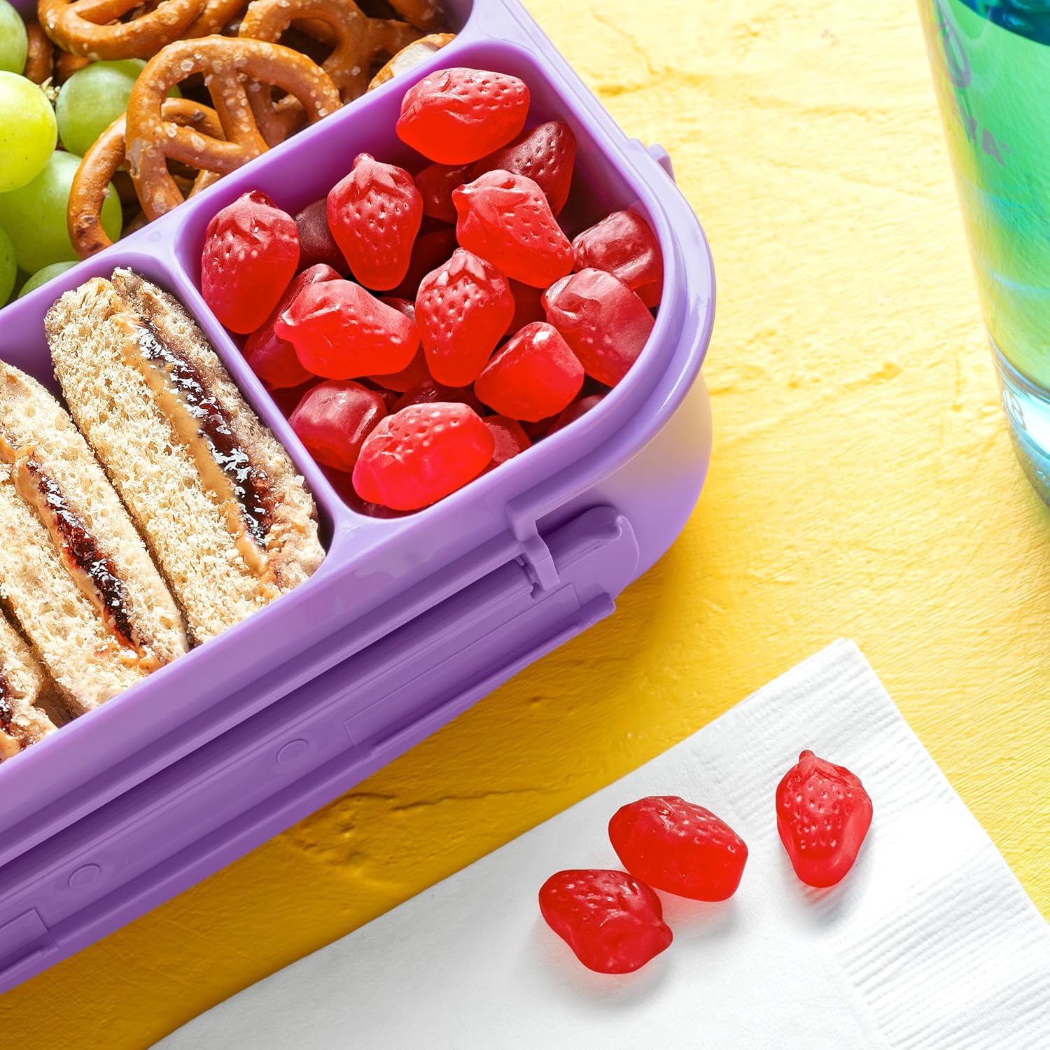 Funables Strawberry Fruit Snacks for Kids Backpacks & After-School Snacking, 22 Pouches