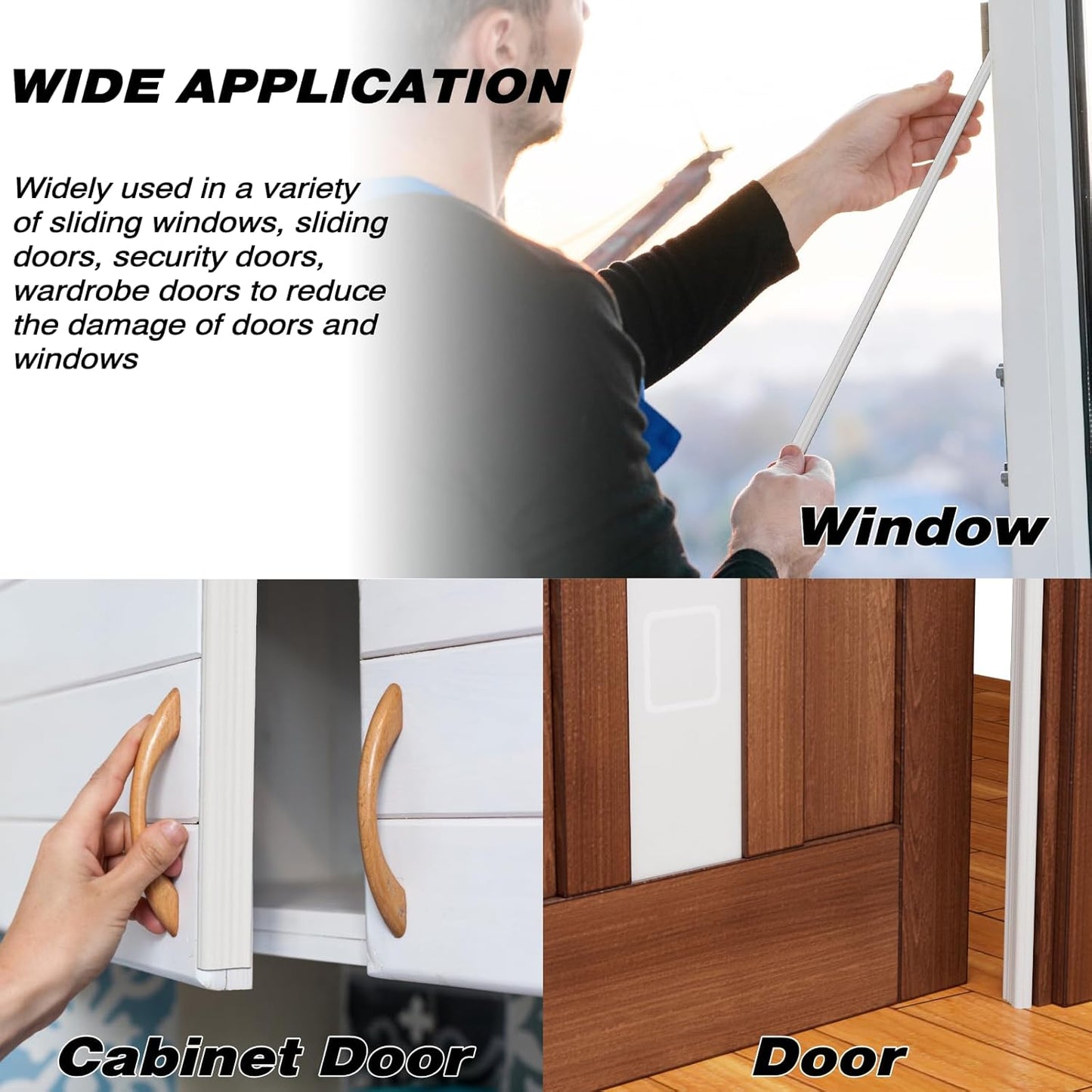 Furinno Door Seal Wedge – Neutral Gray Weatherstrip for Streamlined Interiors, PU Foam with Grid Backing
