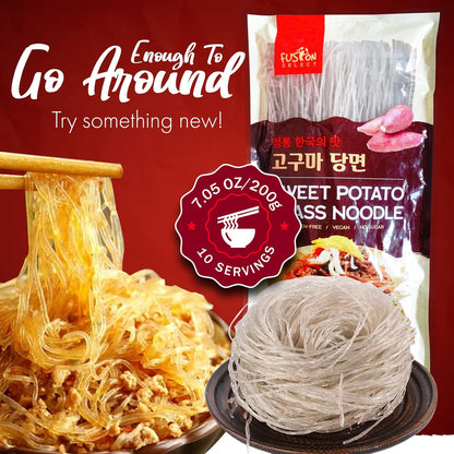 Fusion Select Sweet Potato Glass Noodles – Fast-Cook Noodle for Efficient Meal Prep Stations, No Sodium