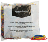 Amazon Basics Mixed Rubber Bands for Clutter-Free Kitchen, Streamlined Bag Sealing
