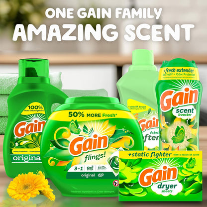 Gain In-Wash Fragrance Beads Original Gain – Gift-Ready Multi-Pack for the Household Manager Who Stocks the Pantry