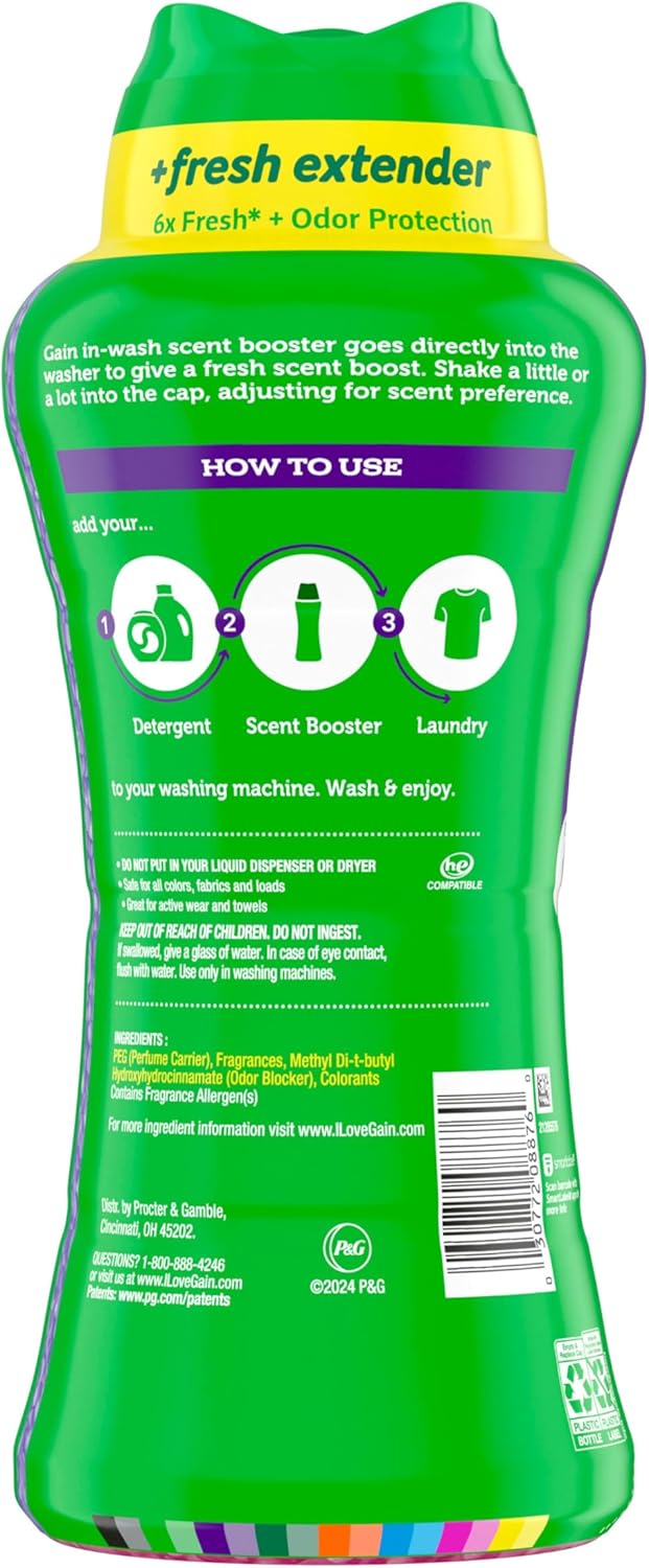 Gain In-Wash Laundry Scent Booster Beads Moonlight Breeze Scent for Self-Care Laundry Ritual and Towel Freshness