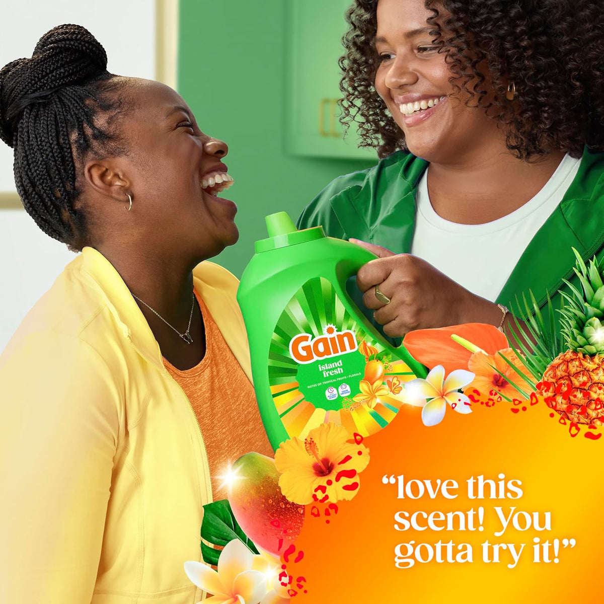 Gain Liquid Laundry Detergent Island Fresh 154 fl oz – Clean Linens for Bath Time Refresh and Wellbeing at Home