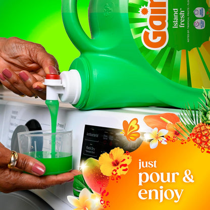 Gain Liquid Laundry Detergent Island Fresh 154 fl oz – Clean Linens for Bath Time Refresh and Wellbeing at Home