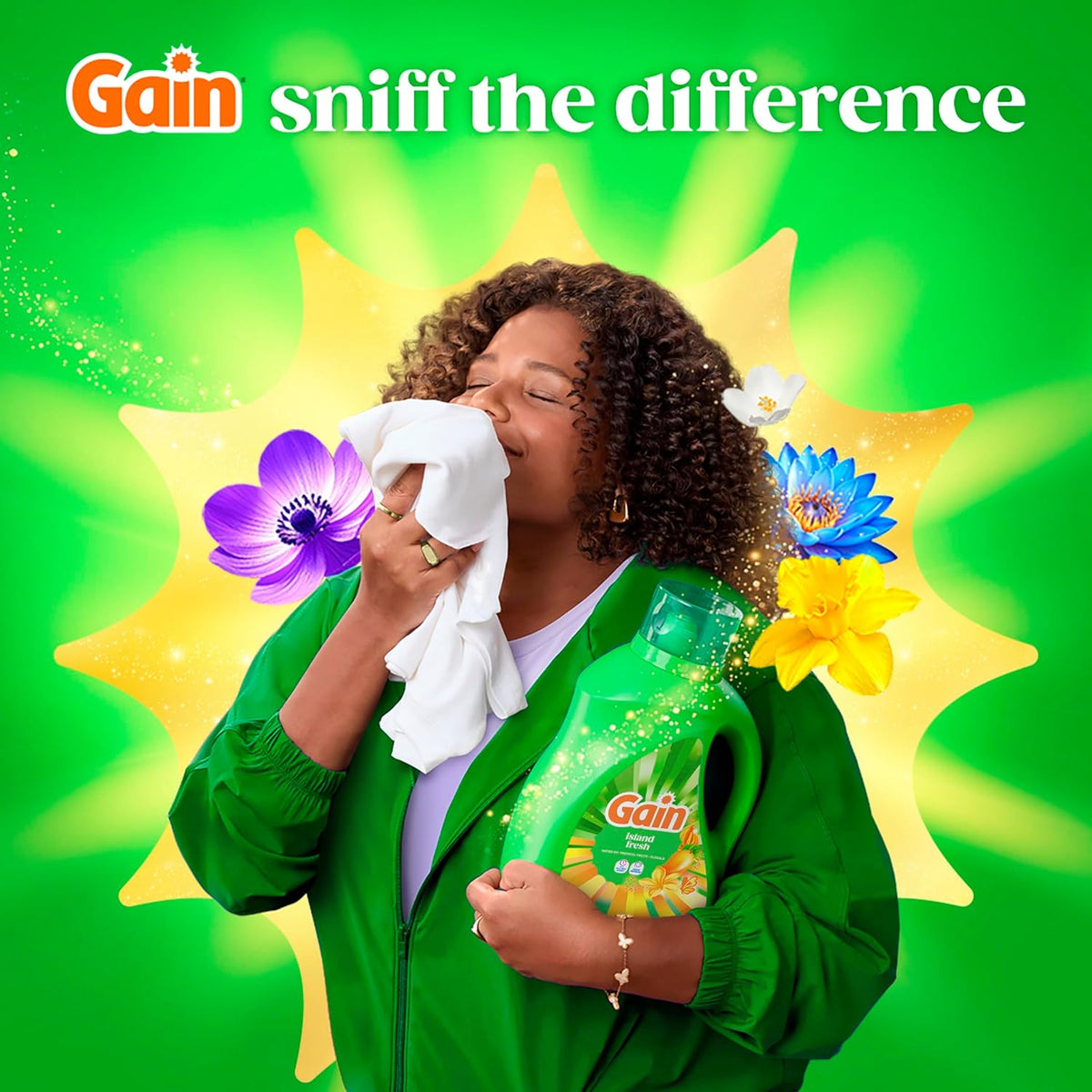 Gain Liquid Laundry Detergent Island Fresh 154 fl oz – Clean Linens for Bath Time Refresh and Wellbeing at Home