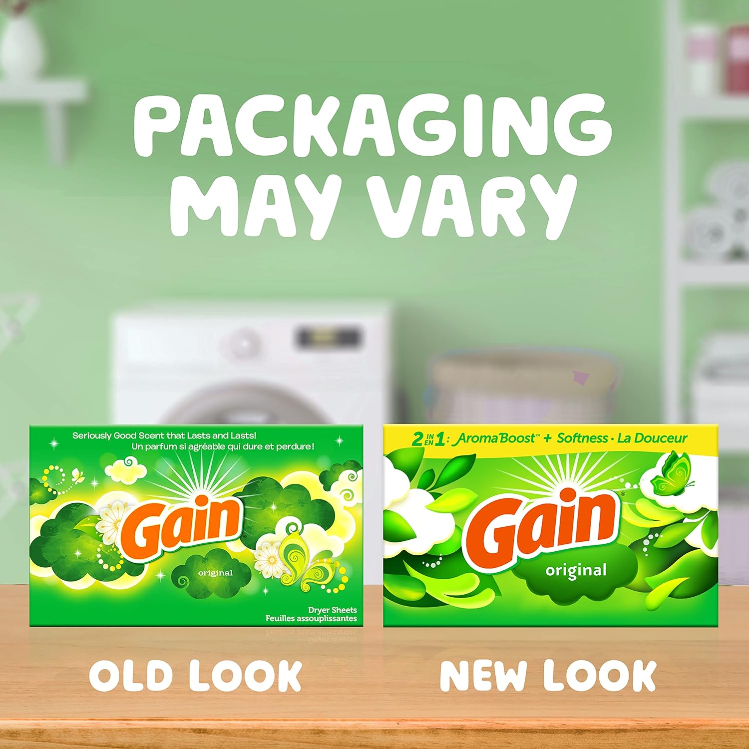 gain original fragrance engineered to linger up to six weeks in stored laundry