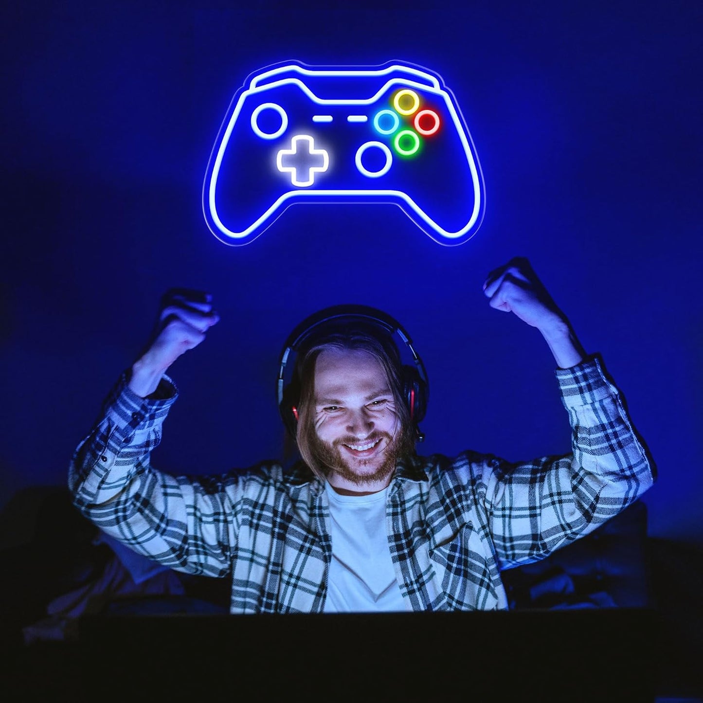 Gamer Neon Sign – Birthday Gift for Boys and Teen Gamers, Adjustable LED Wall Light for Bedroom Setup
