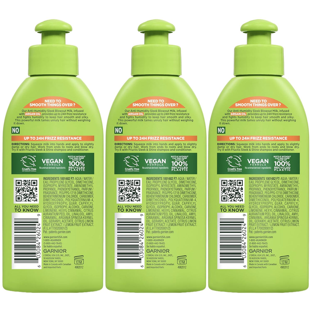 Garnier Fructis Argan Oil Milk – Durable Frizz Defense for Patio Styling & Outdoor Events