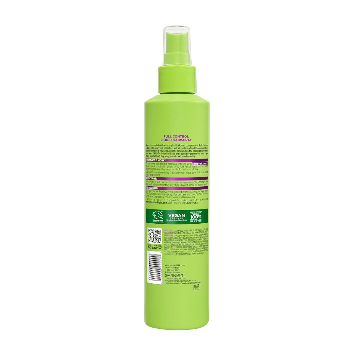 Garnier Fructis Full Control Hairspray – Durable Style for Hiking, Picnics & Open-Air Events