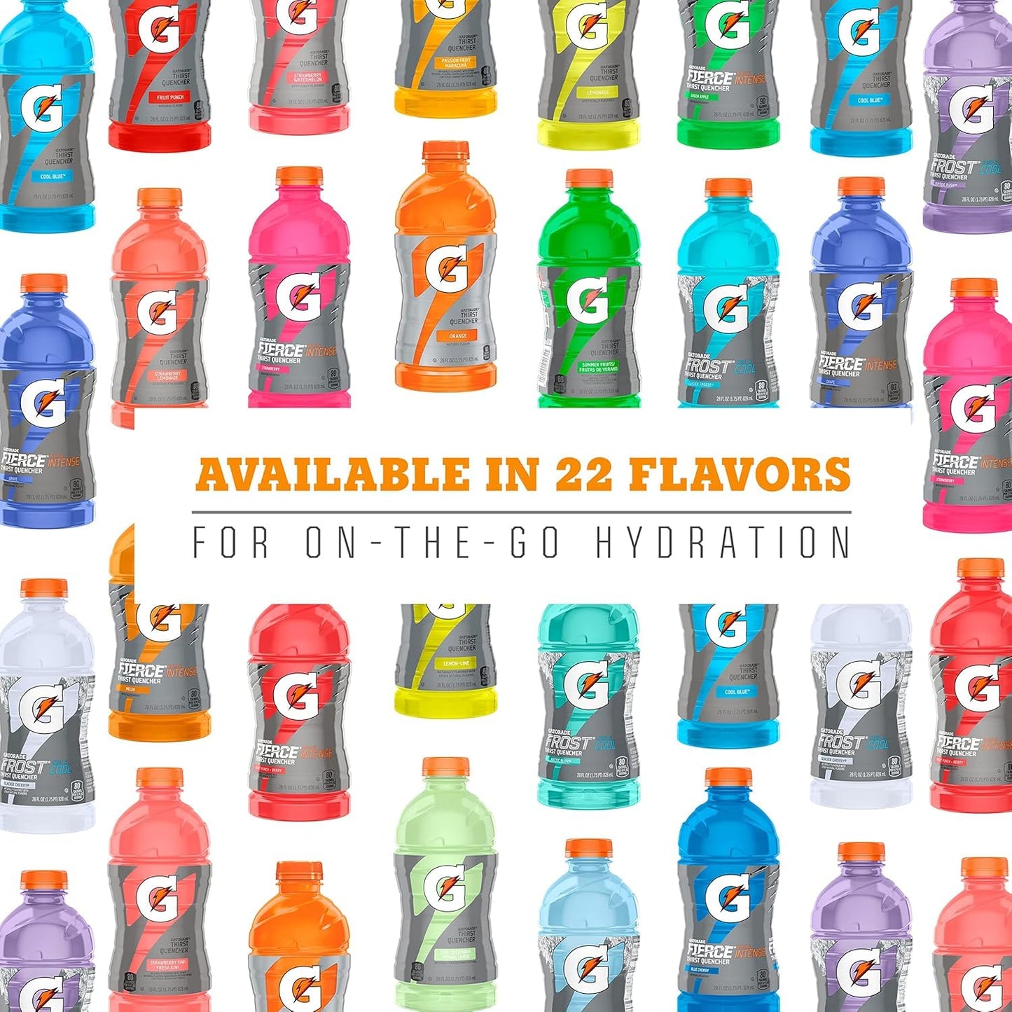 Gatorade Thirst Quencher Variety Pack – Portable Hydration for Camping, Hiking, and Cycling Adventures