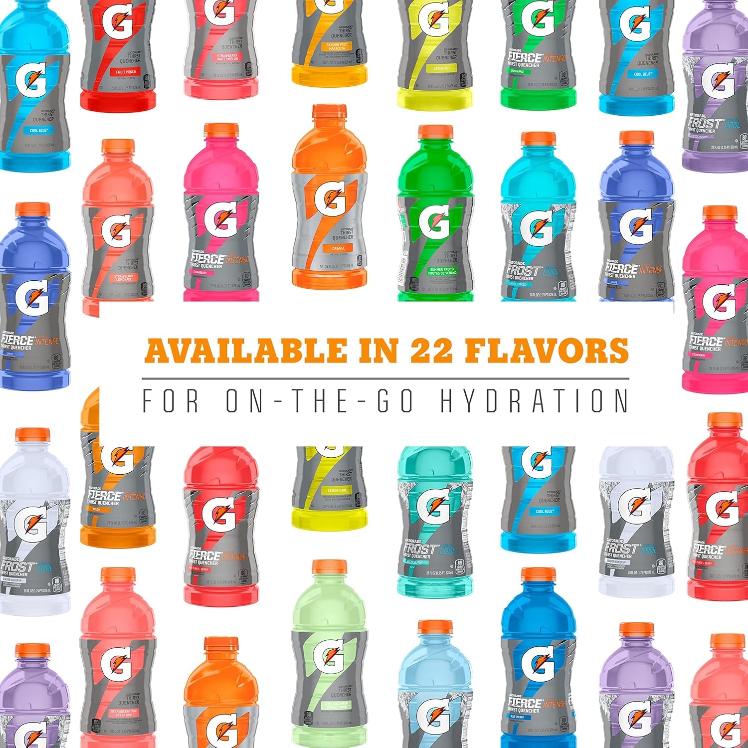 Gatorade Thirst Quencher Variety Pack – Portable Hydration for Camping, Hiking, and Cycling Adventures