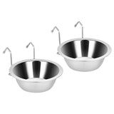 Fri4Free Stainless Steel Crate Water & Food Bowls – Secure Hanging Design for Small Dog Safety