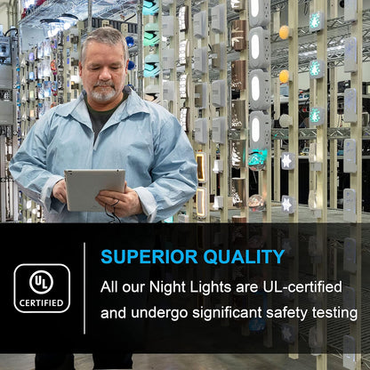 GE LED Night Light 2-Pack – Smoke-Free Plug-in Sensor Light for Whole-Home Nighttime Safety