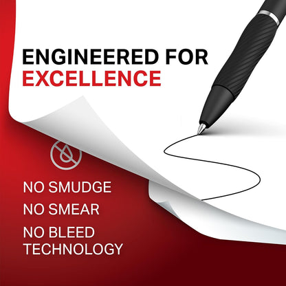gel ink with no-smear, no-bleed technology