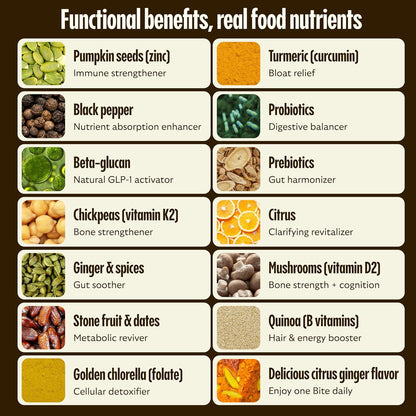 GEM Daily Bites – Bedtime Wind-Down Multivitamin for Her Wellness Ritual, Chewable Whole-Food Greens