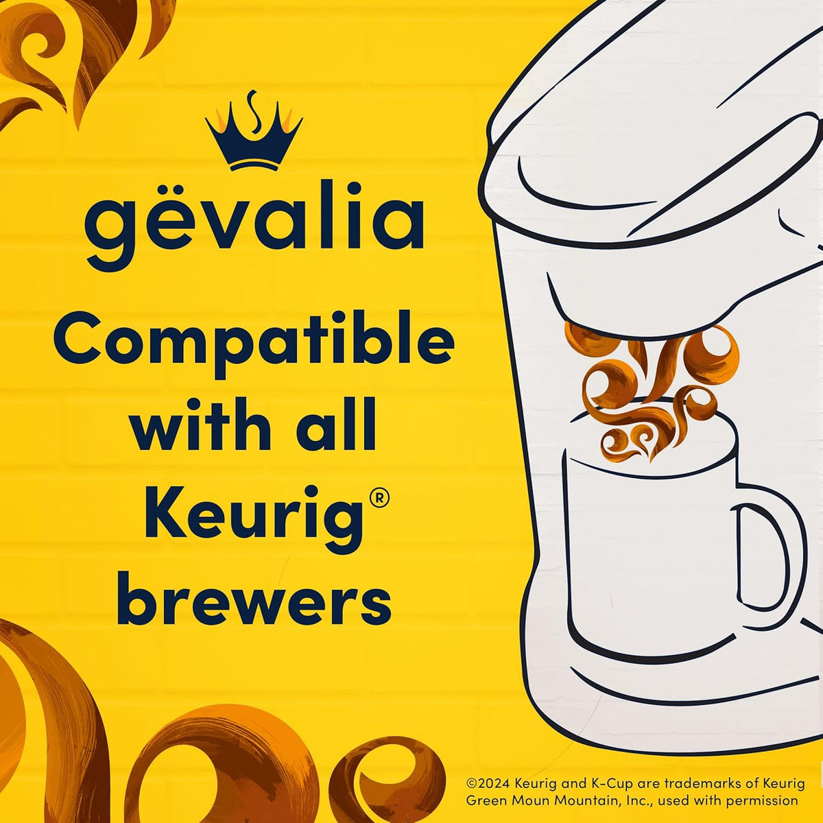 Gevalia Keurig Caramel Macchiato Pods and Real Milk Froth Packets – Break Room Coffee Solution for Busy Professionals, 2-Step Kit