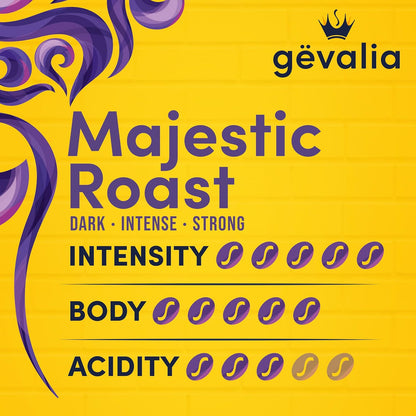 Gevalia Majestic Roast K-Cup Coffee Pods – Holiday Gift for the Coffee Obsessed, Swedish Heritage Dark Roast Pods