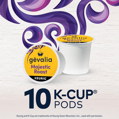 Gevalia Majestic Roast K-Cup Coffee Pods – Holiday Gift for the Coffee Obsessed, Swedish Heritage Dark Roast Pods