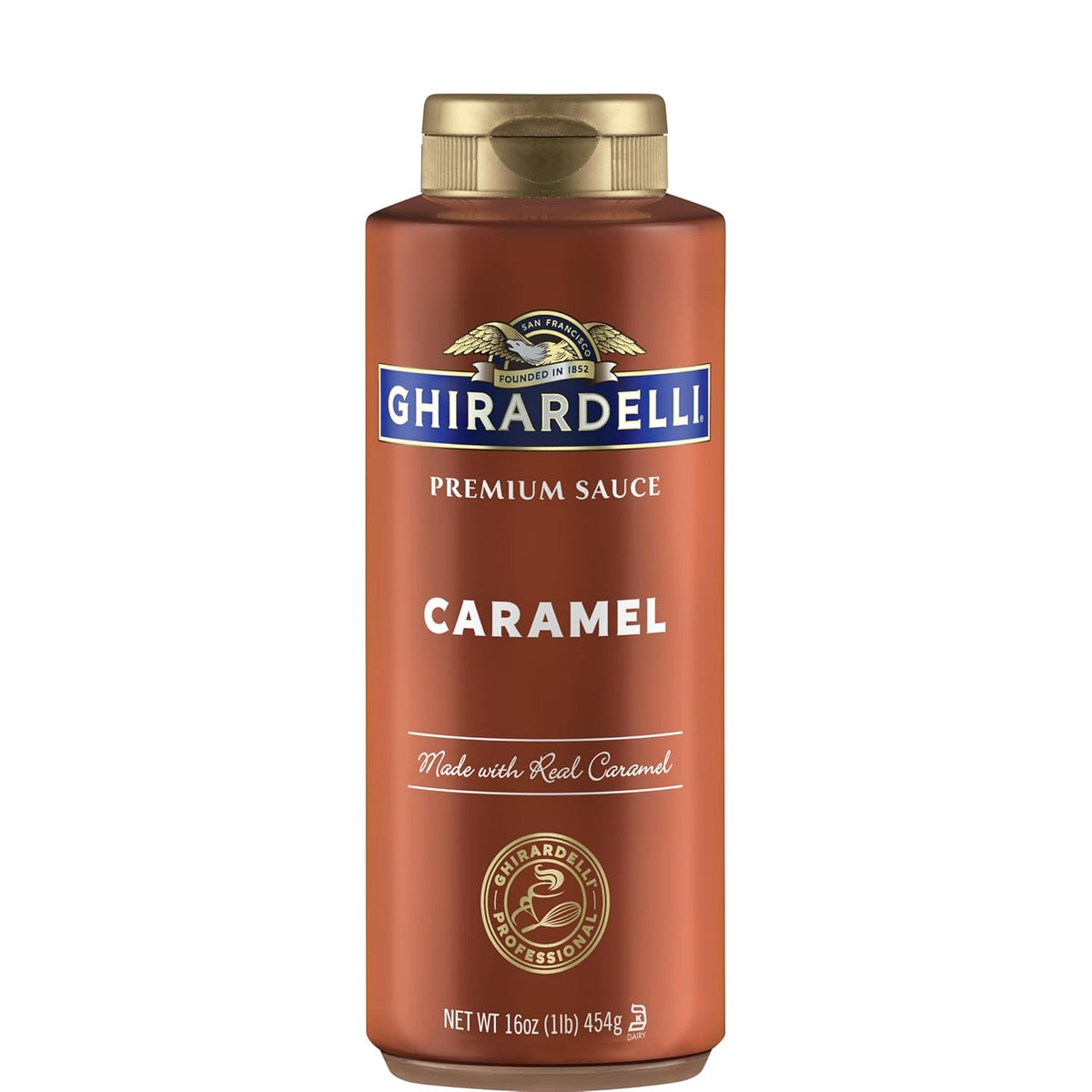 Ghirardelli Caramel Sauce Squeeze Bottle – Elevated Drizzle for Luxury Coffee Bars and Patisseries